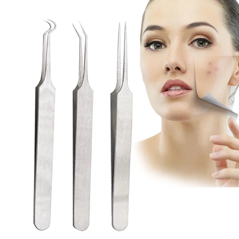 Needles for Squeezing Acne Tools Spoon for Face Cleaning Comedone Extractor Pore Cleaner Black Dot Pimple Blackhead Remover Tool