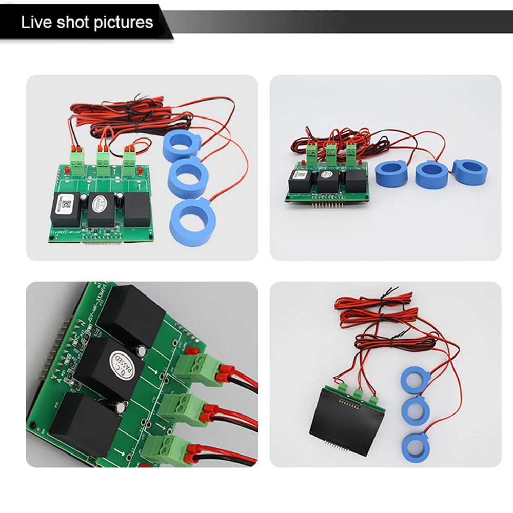 JSY-MK-333 80A 3P4W Bidirectional Current Voltage Electric Energy Meter With RS485 TTL External Enclosed CTs