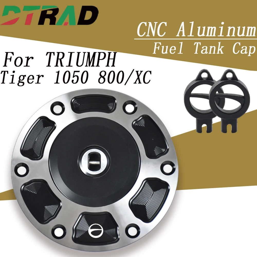 

Motorcycle Silver Quick Release Fuel Tank Cap For TRIUMPH Tiger 1050 800/XC SPRINT RS/TT600 Key Lock Anti-theft Oil Gas Cover
