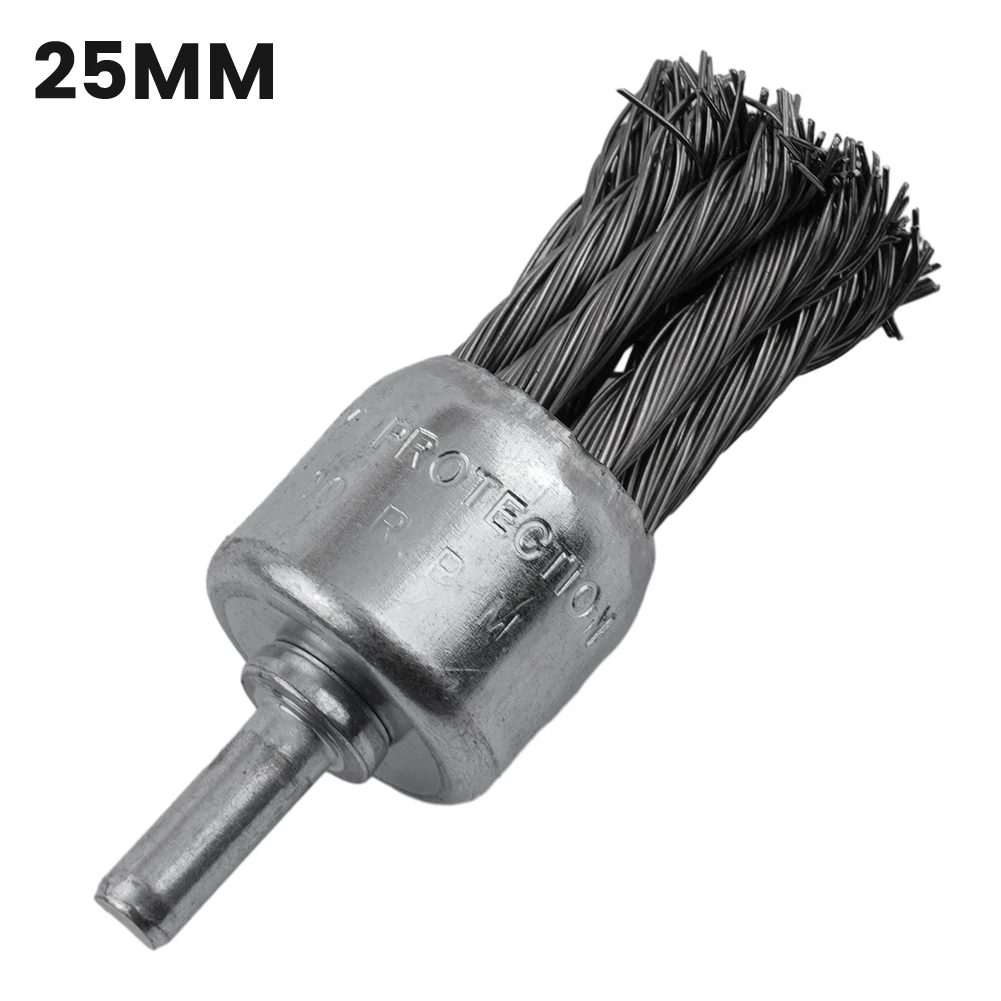 1pcs 25mm/20mm Knot Wire End Brush 70mm Steel Rust Removal Paint Drill Bit Accessory For Rust Dirt Scale Paint Welding Seam