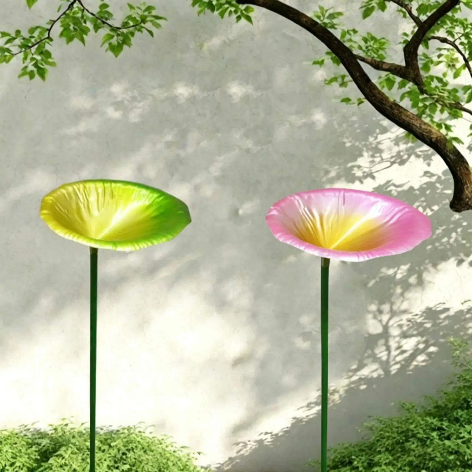 

Garden Bird Bath Metal Garden Decor Water Station Bird Bath For Window Deck Patio Backyard Yard Balcony Railing Ground Pool