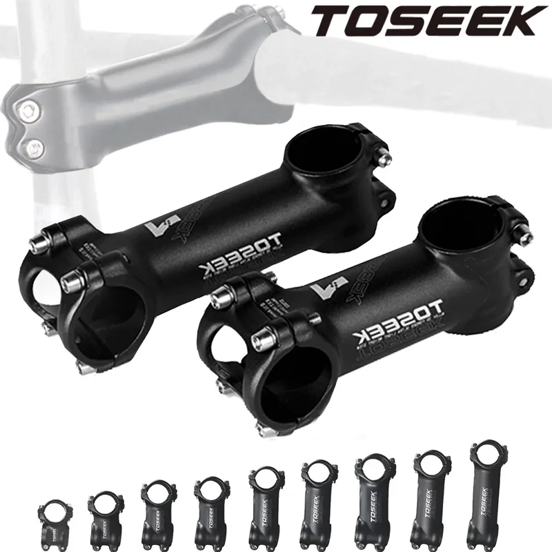 

TOSEEK MTB Power Aluminum Alloy Bicycle Handlebar Stem 7degree Road Mountain Bike Stem 60/70/80/90/100mm Bike Table