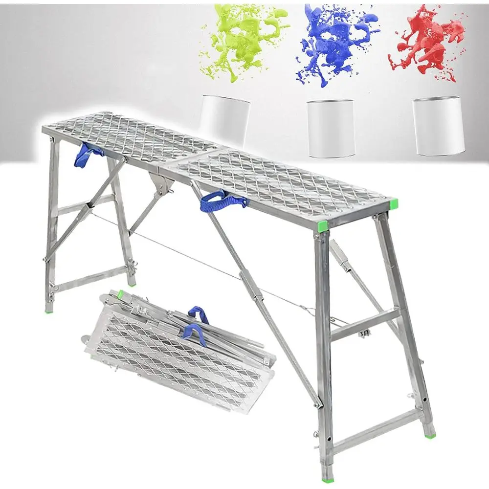 Versatile Adjustable-Height Scolding Equipment: Portable Multipurpose Work Platform, Ladder, and Stool for Home Improvement and