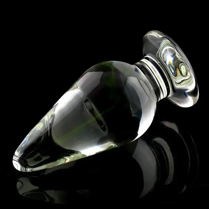 Glass Anal Plug Large Size 5.5 Cm In Diameter Anal Plug Anal Stimulation Massage Adult Orgasm Masturbation Products for Couple.