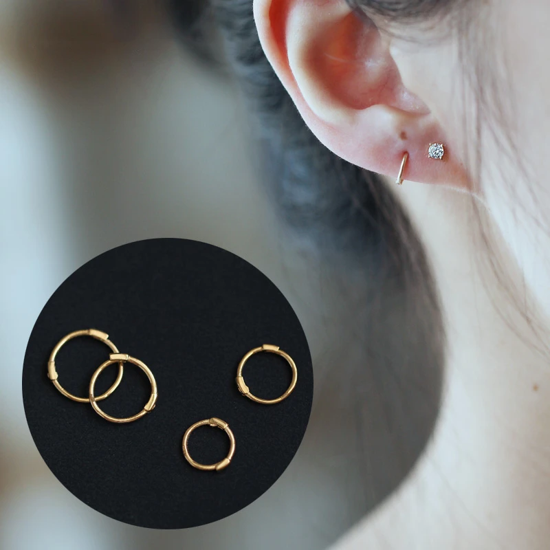 GOLDtutu Real 9K Gold Mini Earrings for Women, Fashion Jewelry, New Design, kj360, 2021