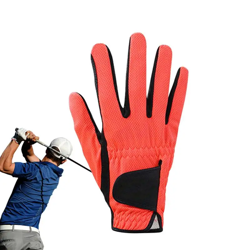 

Men's Golf Gloves Soft Men Left-Hand Or Right-Hand Golf Mittens Breathable Adjustable Mens Golf Gloves For Golfer Men