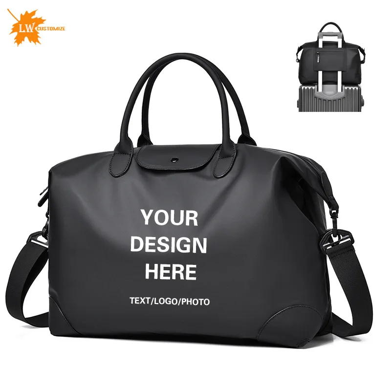 

Customized Travel Bag Logo Luggage Bag Handheld Lightweight Men's Business Travel Storage Bag Yoga Fitness Bag Printed Name