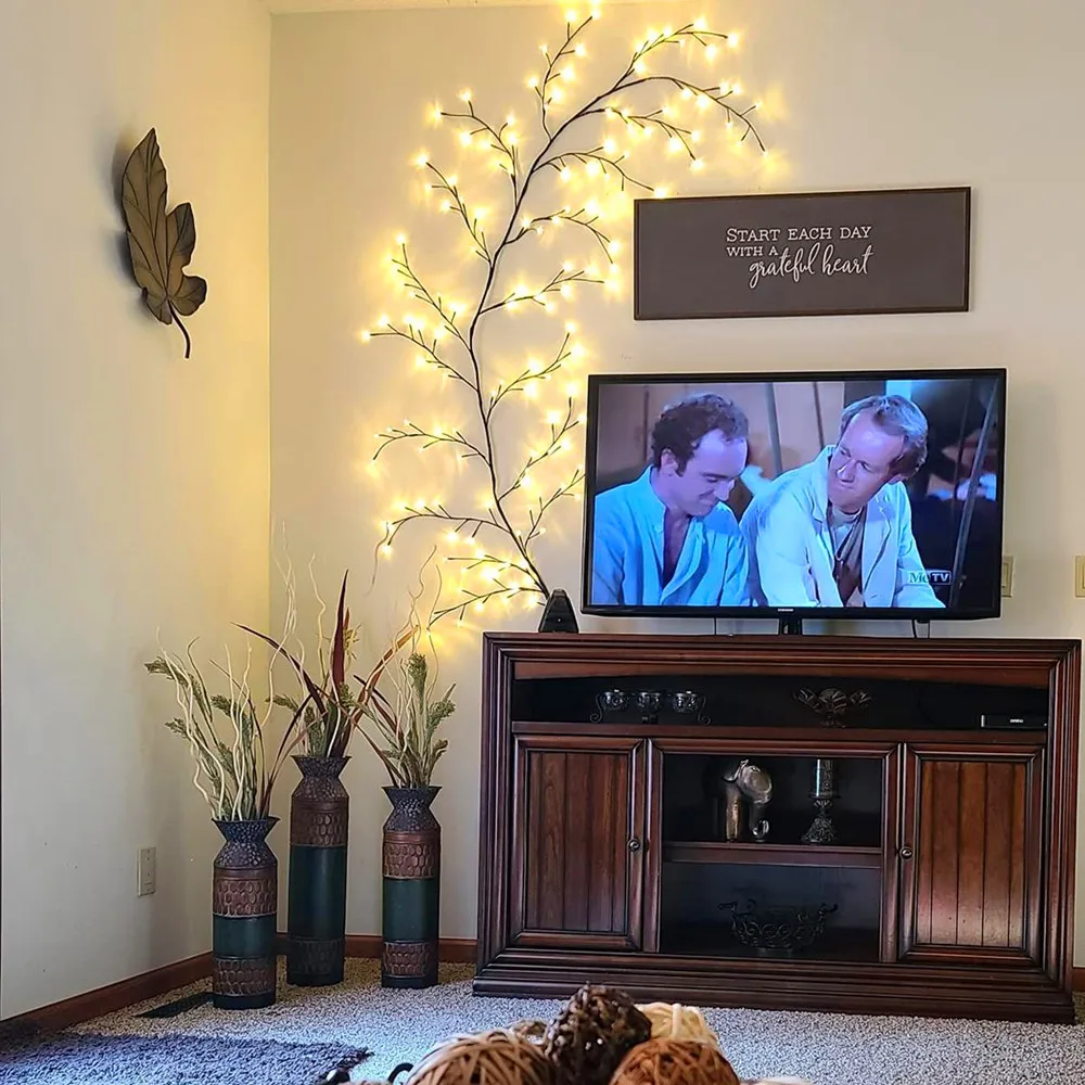 Led Vine Rattan Branch Lights USB Input 8 Lighting Modes for Wall Home Decorations