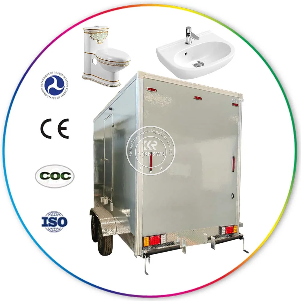 2023 Toilet Cubicle Trailer Room Hot Sale Portable Public Toilet Trailer Bathroom Restroom Various Application Scenarios