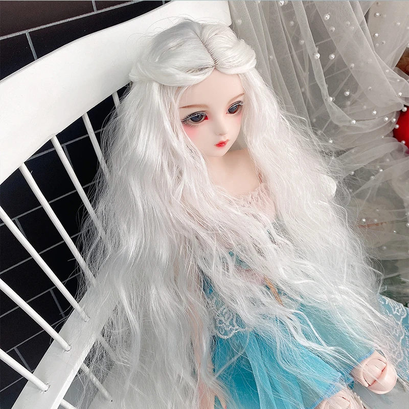 60cm Bjd Doll wig no doll Accessories Interchangeable wig Long Multi-colored 1/3 Doll hair Handmade Bjd Doll wig 60cm Bjd doll