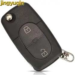 Jingyuqin 2 Buttons Flip Remote Car Key Fob Shell 1J0959753A For Volkswagen Vw Golf Jetta Passat Beetle MK4