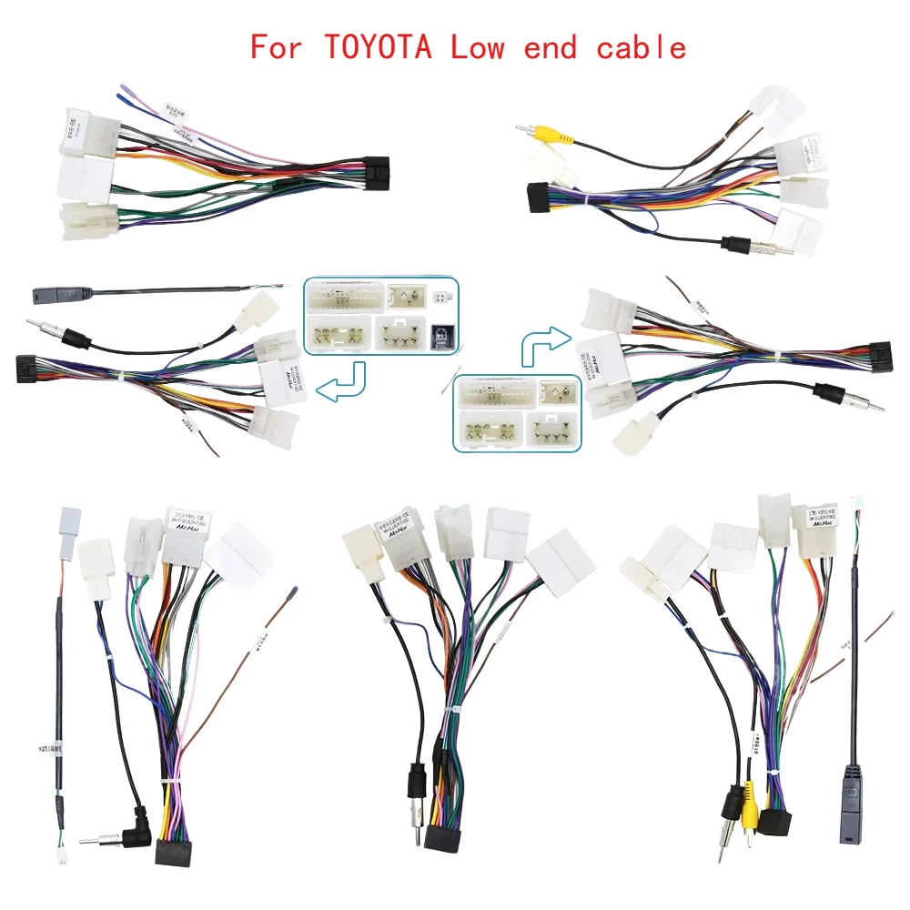 Arnés de cables para Toyota Camry, Prius, Land Cruiser, Rush, Prado, Corolla, Levin, Vios, Yaris, Tuner, Vigo, Hilux, Highlander, Kluger, Coaster
