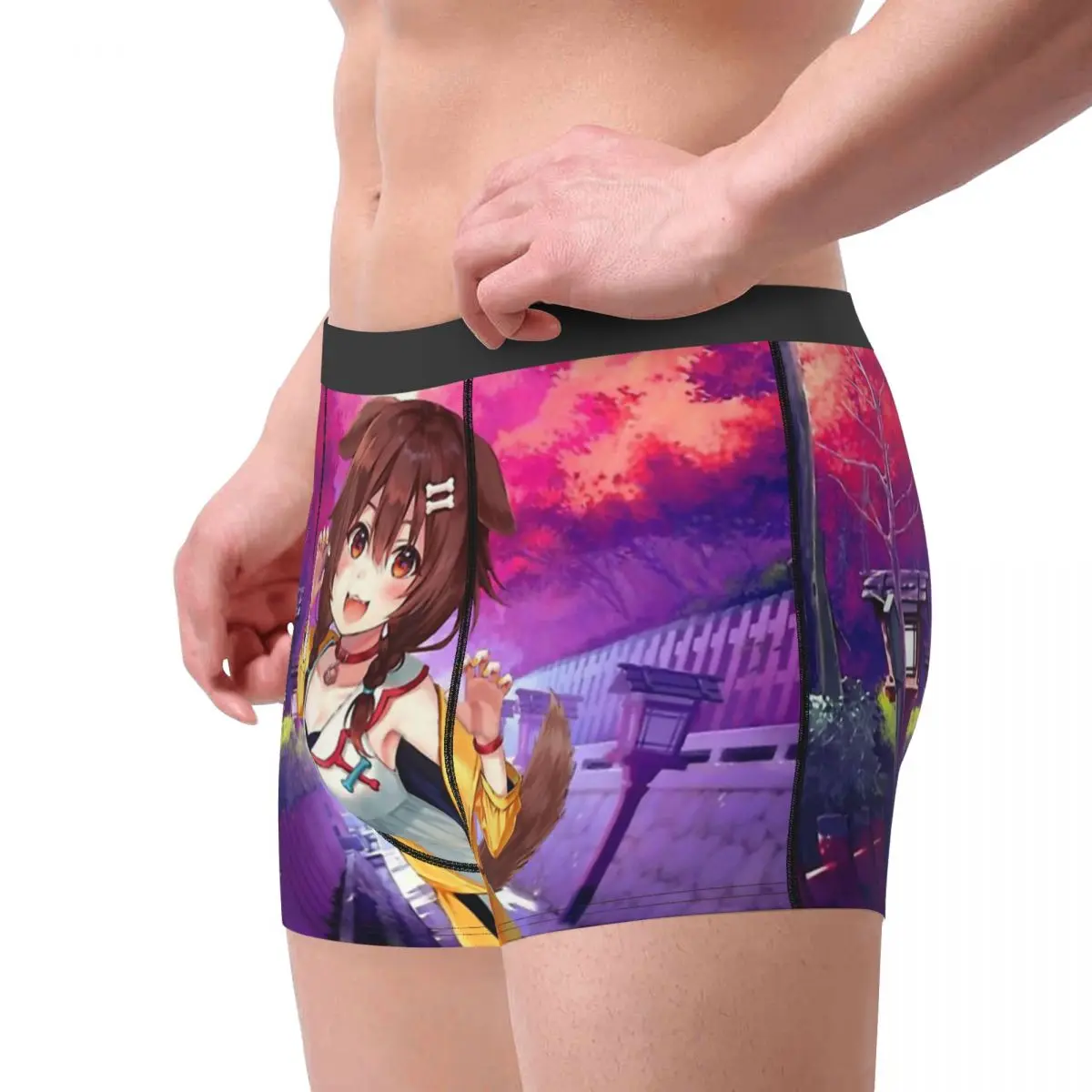 Hololive Vtuber Inugami Korone Underpants Cotton Panties Man Underwear Print Shorts Boxer Briefs