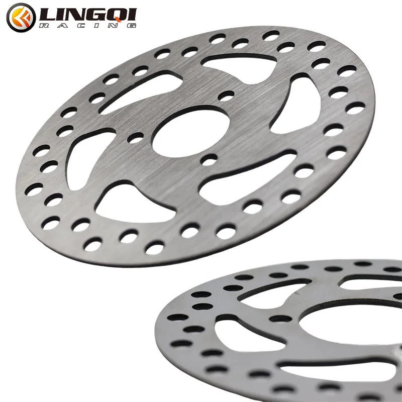 LINGQI Moto 120mm anteriore posteriore Dsic freno rotore 47cc 49cc Moto freno ruota in acciaio Pad per Scooter elettrico Pit Dirt Bike