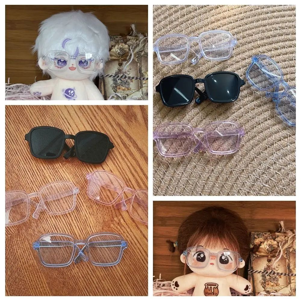 Square Frame Doll Half Frame Glasses Mini Toy Model Mini Stuffed Doll Headset Facial Decoration Lensless