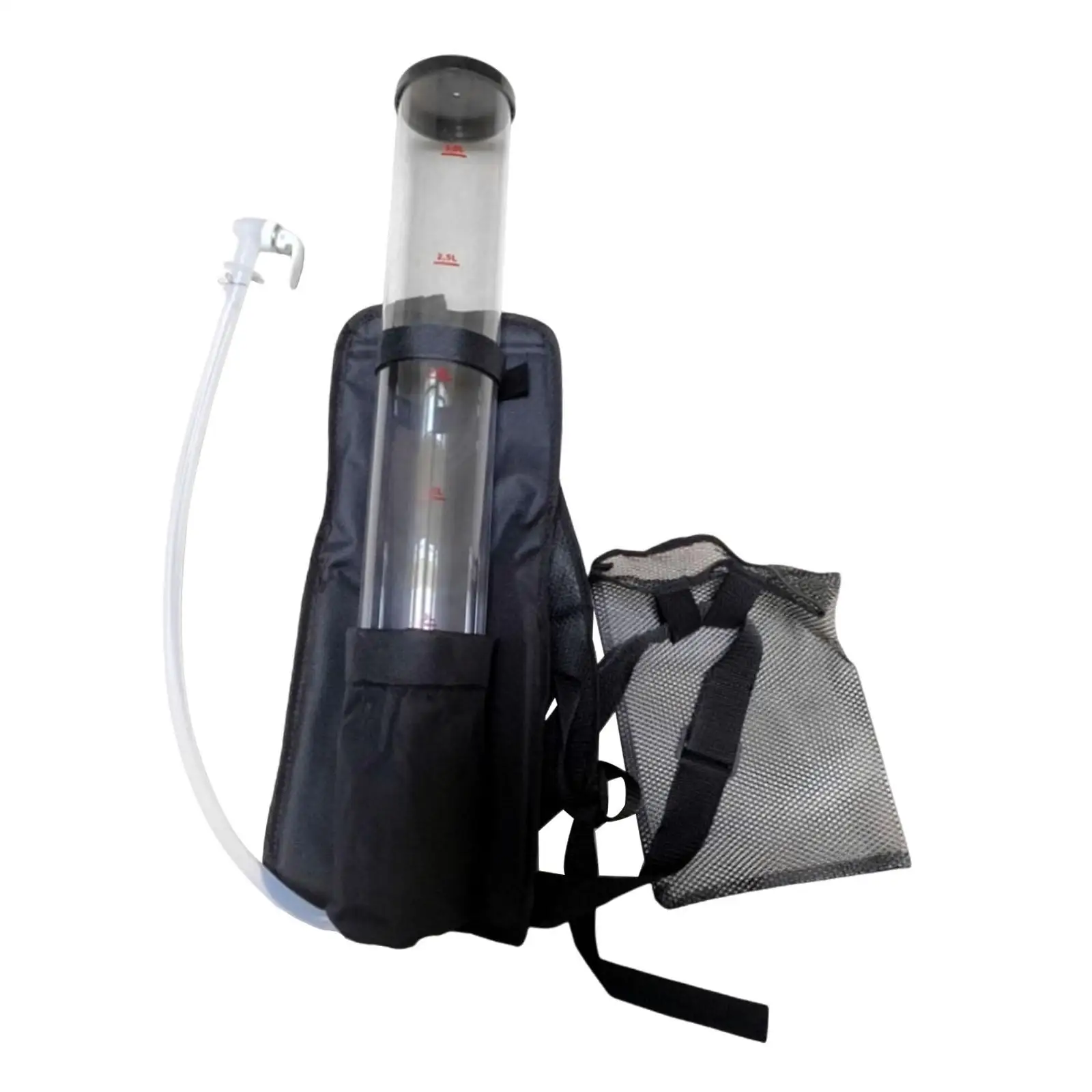 Portable Beverage Dispenser Backpack 3 Liter Acrylic Black Single Barrel Drink Machine for Beer Draft Serving Tailgate Parties