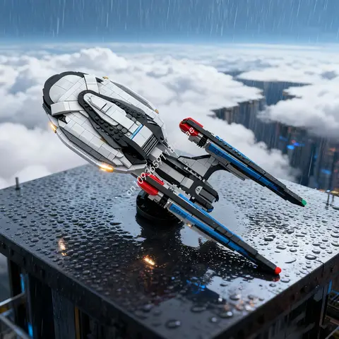 1050pcs MOC USS Enterprise NCC F Star Trek Online Model Building Christmas Gift Blocks Architecture DIY Creative Idea Toy Kids