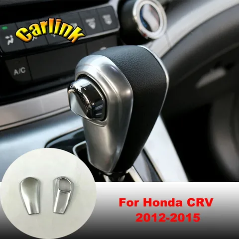 Для Honda CRV CR-V 2012 2013 2014 2015 2016 ABS матовые/деревянные автомобильные чехлы для коробки передач, чехол для автоматической ручки переключения передач, накладка, аксессуары, 2 шт.