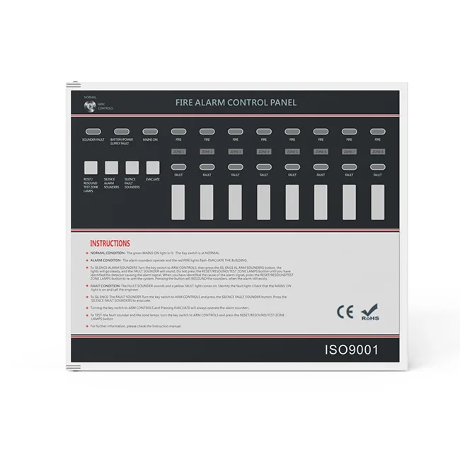 Orinsong Best Selling OEM 8 Zone Conventional Non Addressable FACP Fire Alarm Control Panel