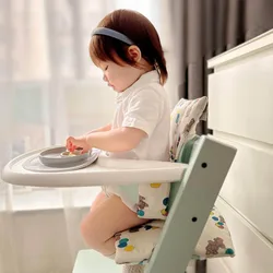 Accesorios para sillas de comedor para niños, cojines para asiento, cojines para sillas de pie alto, cojines antideslizantes para reposapiés altos de algodón puro para bebé