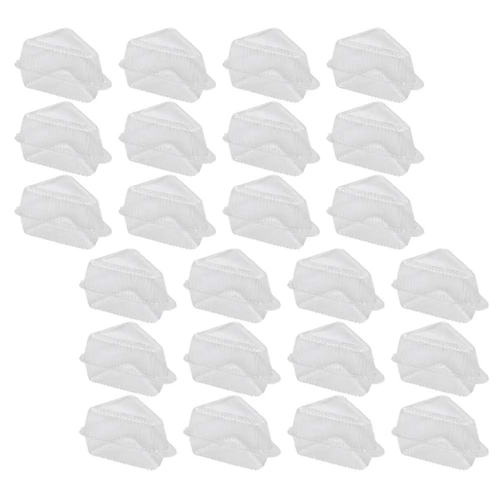 

50 Pcs Cake Box Set Cookie Containers Triangle Pie to Cheesecake Slice Boxes The Pet Mousse