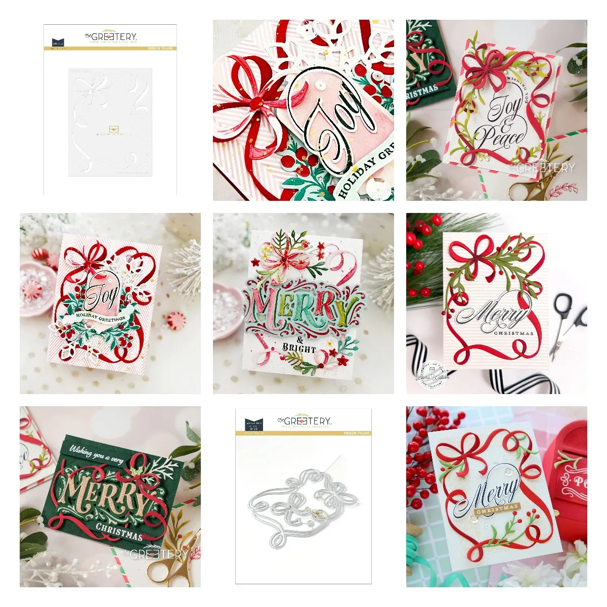 Christmas  bow Metal Cutting Books and streamers dies For Scrapbooking Stencil Embossing Mold DIY Paper Cards Craft Cutting