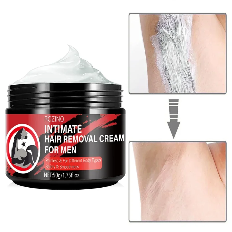 1pc Men's Smooth Painless Hair Removal Cream Men's Private Leg Armpit Chest, Men's Intimate Leg Body Armpit Hair Removal Cream 5