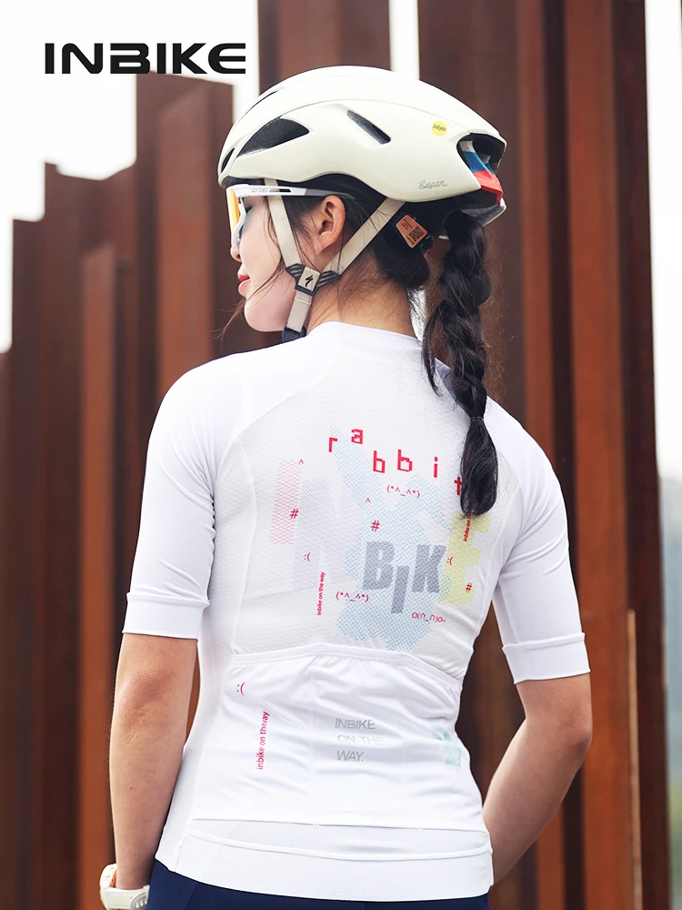 INBIKE Road Bike Riding T-shirts Short Sleeve Cycling Jersey for Women Mountain MTB Biking Clothing Women’s Shirts with Pockets