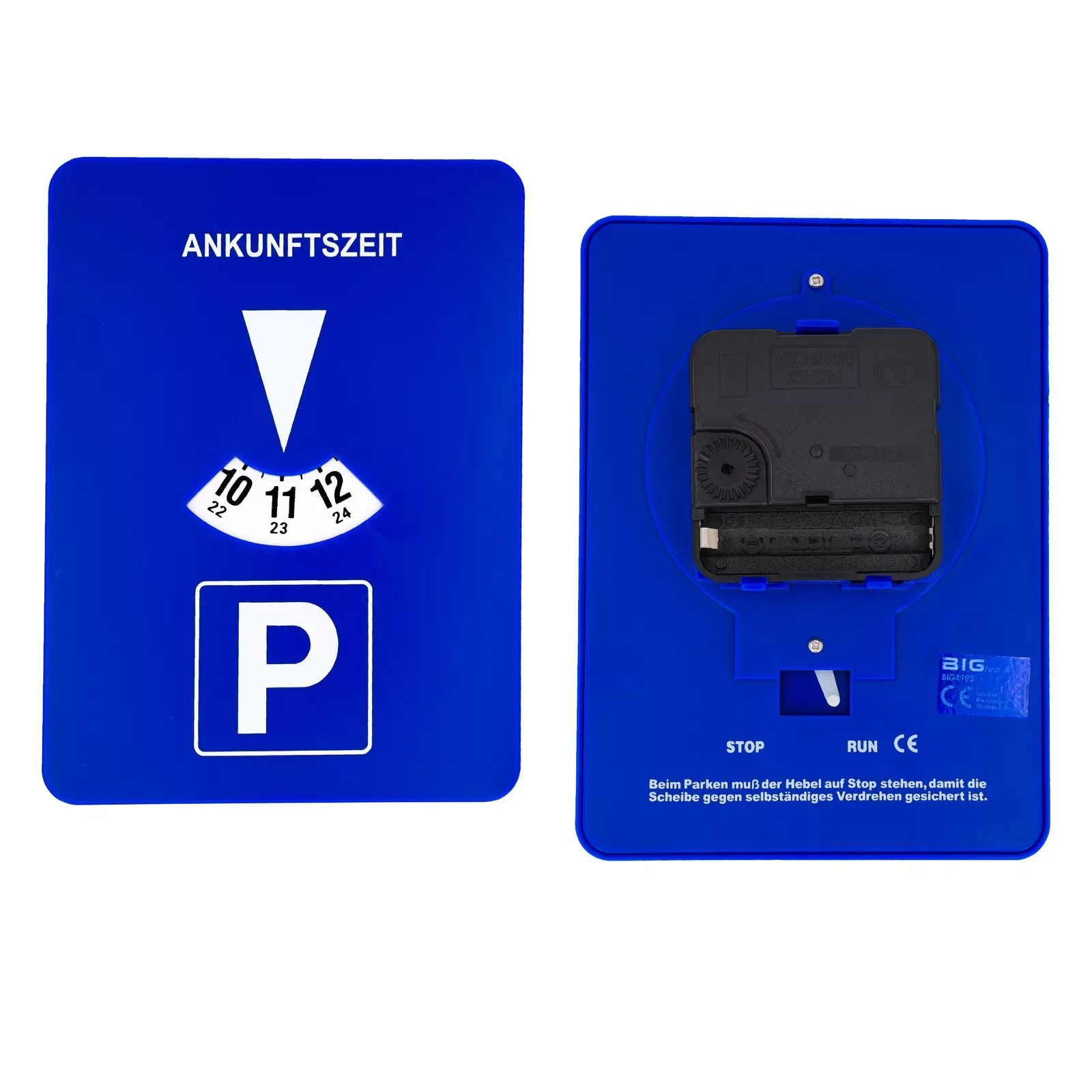 Disco de Estacionamento de Plástico com Temporizador, Ferramenta Portátil para Estacionamento, Relógio de Estacionamento, Relógio Temporizador com Exibição de Hora de Chegada