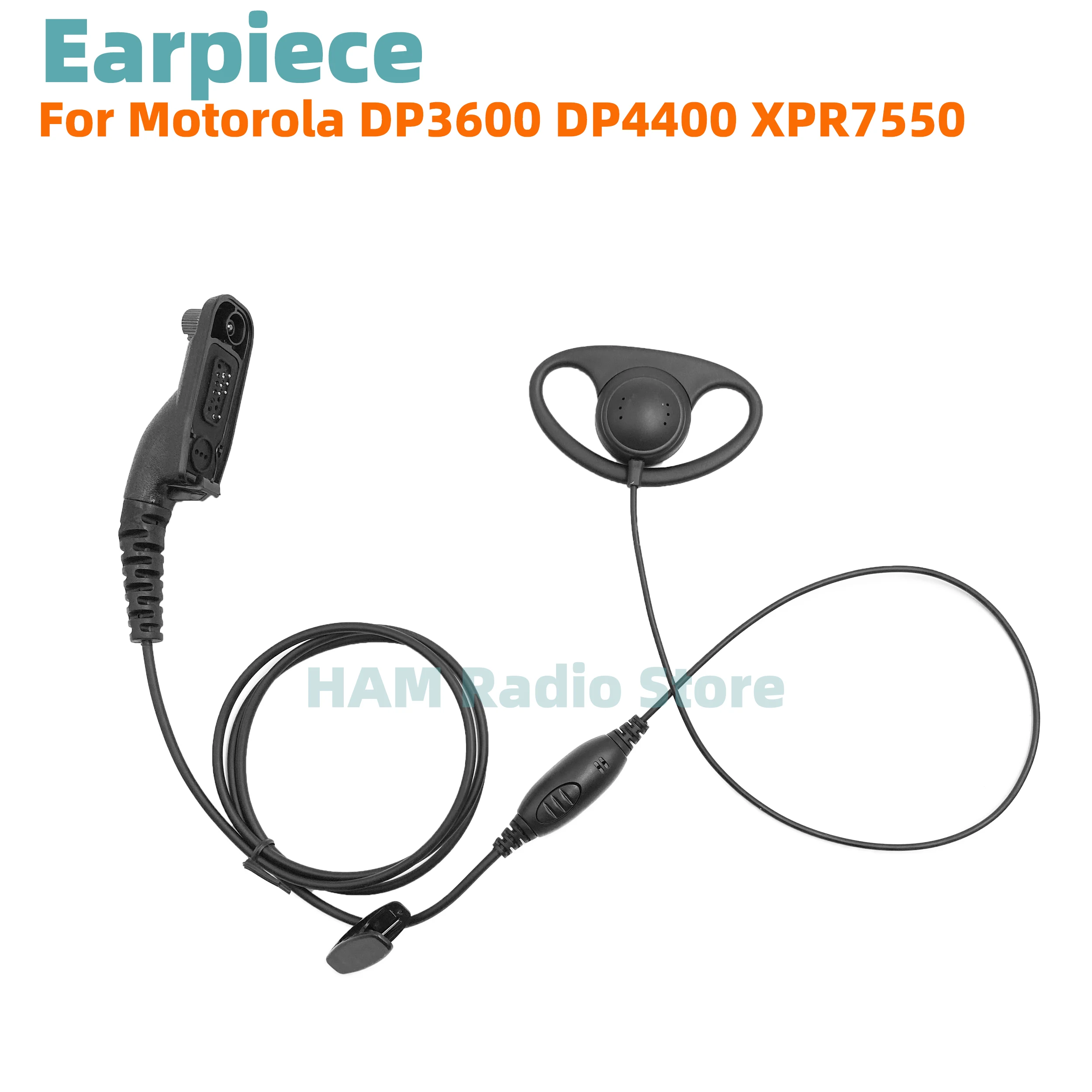 

Advanced D Shape Earhook Ptt Headset Earpiece Mic For Motorola XIP P8268 P8668 DP3600 DP4400 DP4800 XPR7550e DGP8550e APX6000