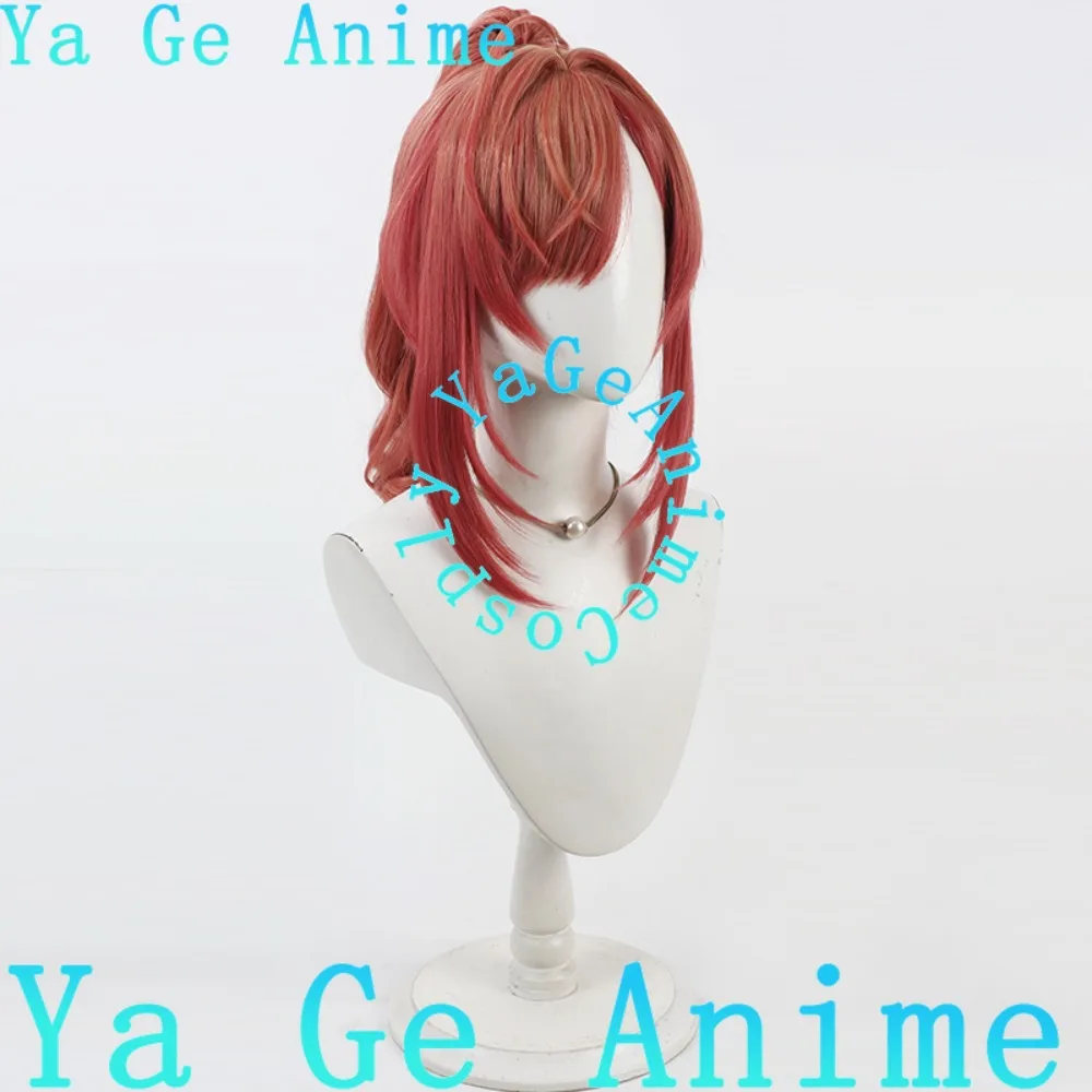Ya Ge Anime VTuber Ichijo Ririka Lockige Pferdeschwanz Cosplay Perücke Anime Spiele Halloween Karneval Party Synthetische Hitzebeständige Haar