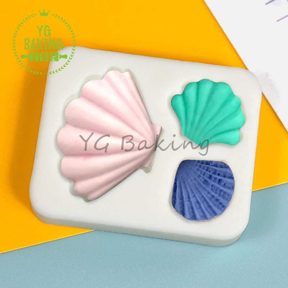 Dorica Small Seashell Design stampo in Silicone 3D cioccolato fondente stampo fai da te argilla forma strumenti per decorare torte accessori per la