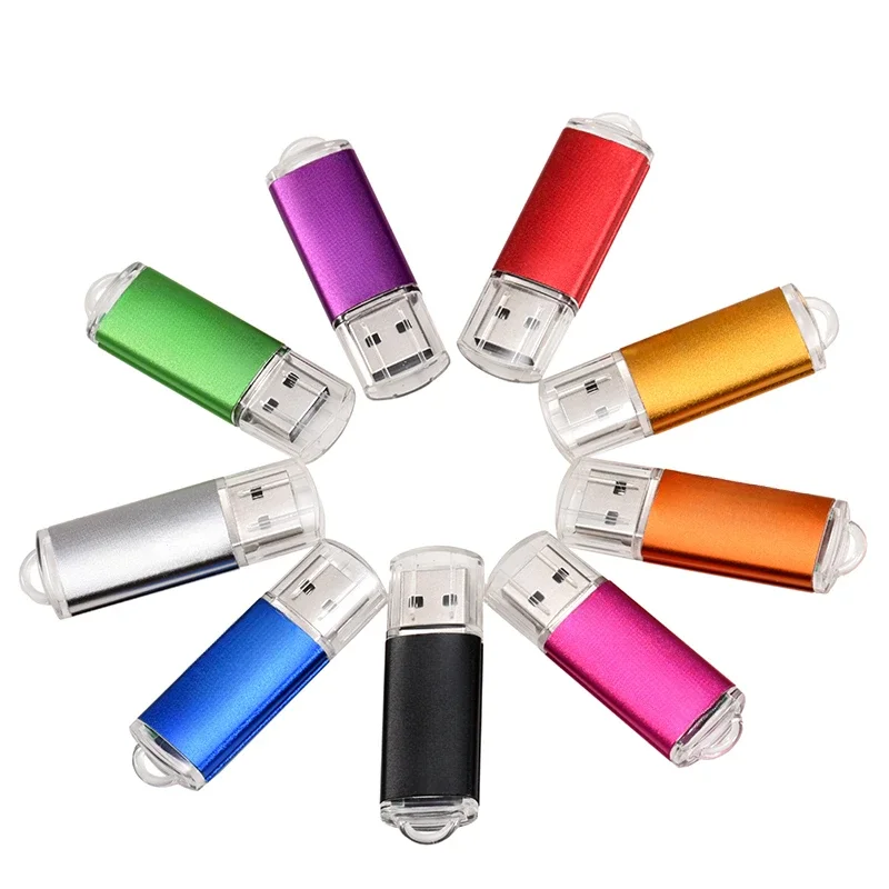 Fashion Pendrive 128GB Free Key Chain USB Flash Drive 64GB Colorful High Speed Memory Stick 32GB Real Capacity Pen Drive 16GB