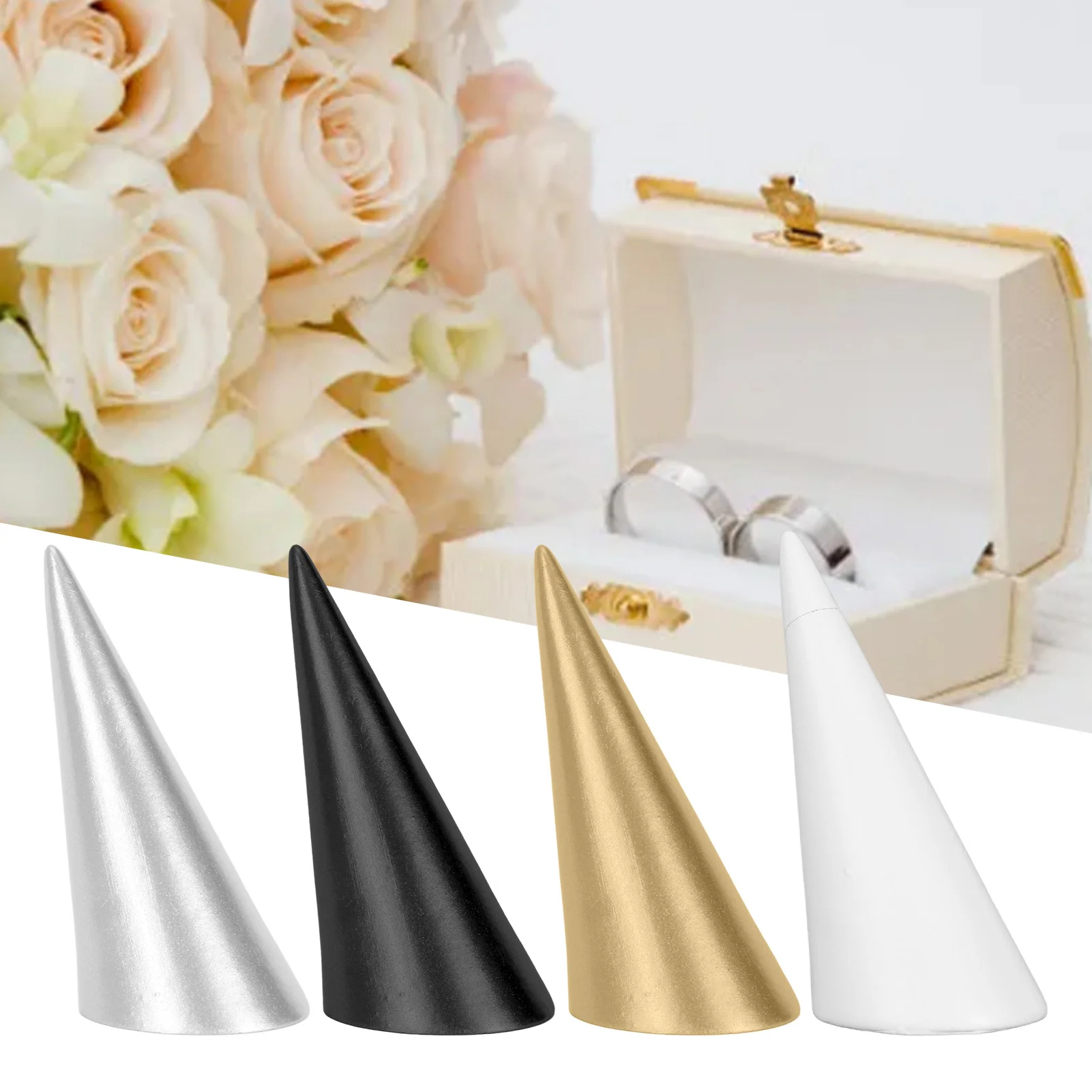 

Jewelry Ring Holder Wedding Ring Holder Ring Holder Cone Shaped Jewelry Ring Display Holder for Engagement Or Wedding Rings