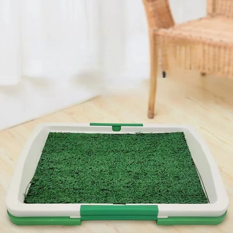 47x34cm Upgtade Pet Dog Grass Patch Toilet Puppy Potty Trainer Indoor Training Tray Pet Toilets Three Layers