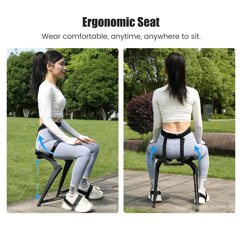 Invisible Chair Chairless Chair Wearable Leg Brace Portable Folding Outdoor Invisible Fishing Stool Wearable Leg Ergonomics Seat