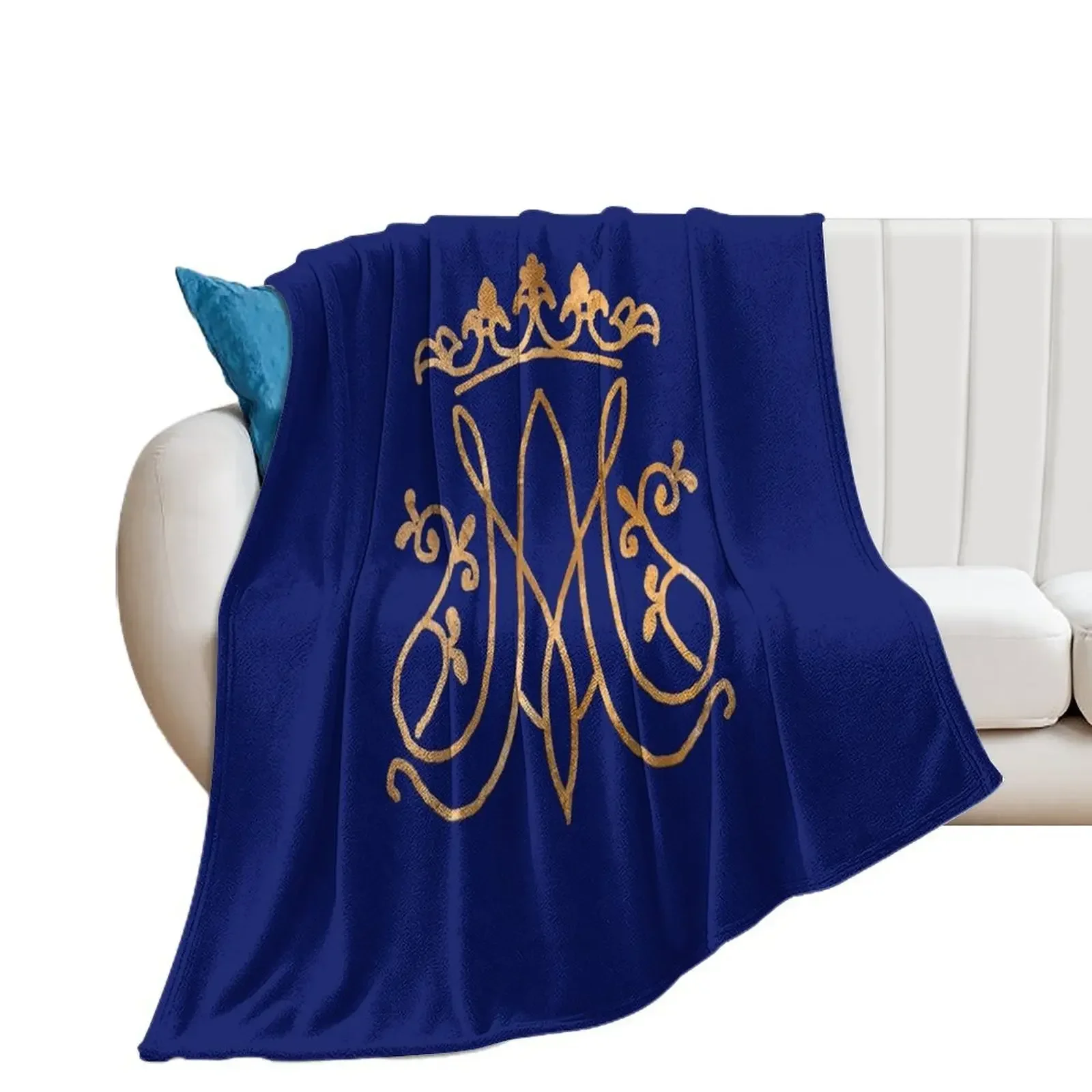 

Ave Maria monogram Throw Blanket Hair Blankets For Baby Decorative Sofas Blankets