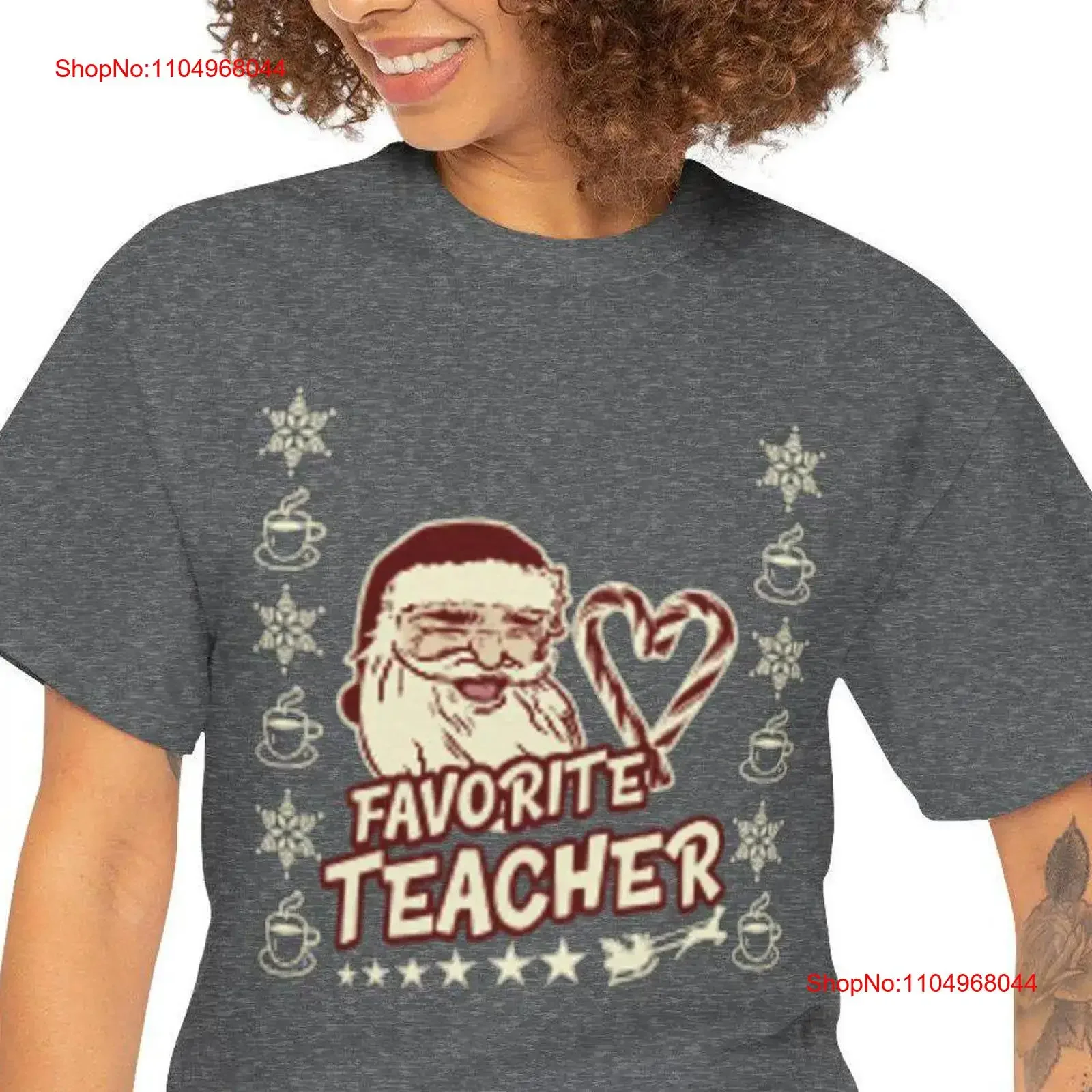 

Christmas T Shirt Santa Holiday Santa's Favorite vintage Washed streetwear homme Top For Everyday Wear Versatile Soft Stylish