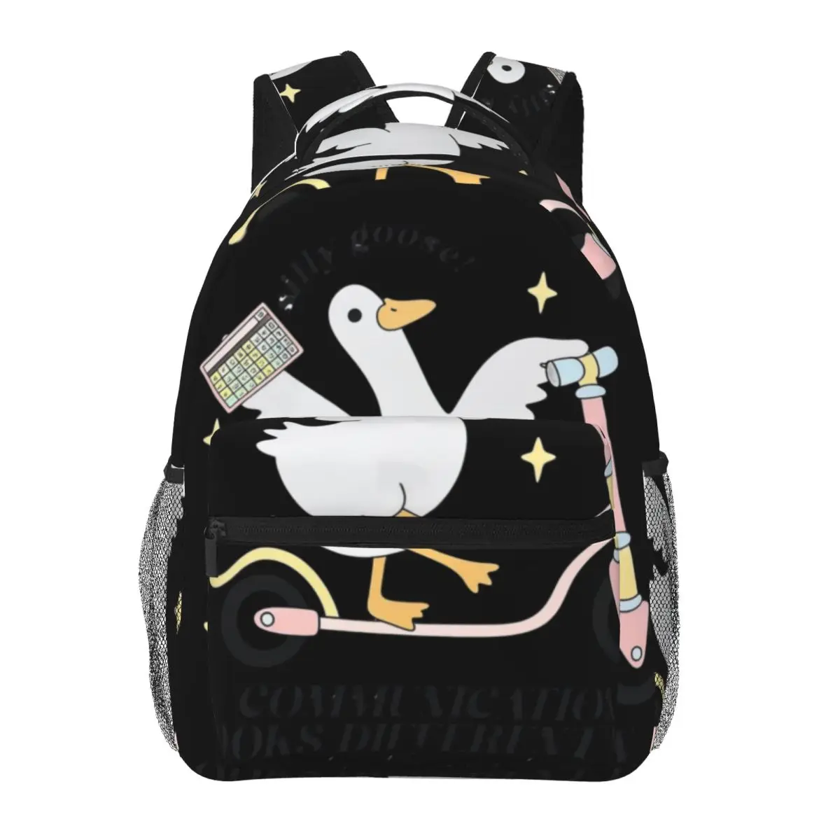 Manga Aesthetic Backpack Center Goose Scooter Communication Tablet Cute Autism Awareness Cartoon Casual Daypack for School Daily