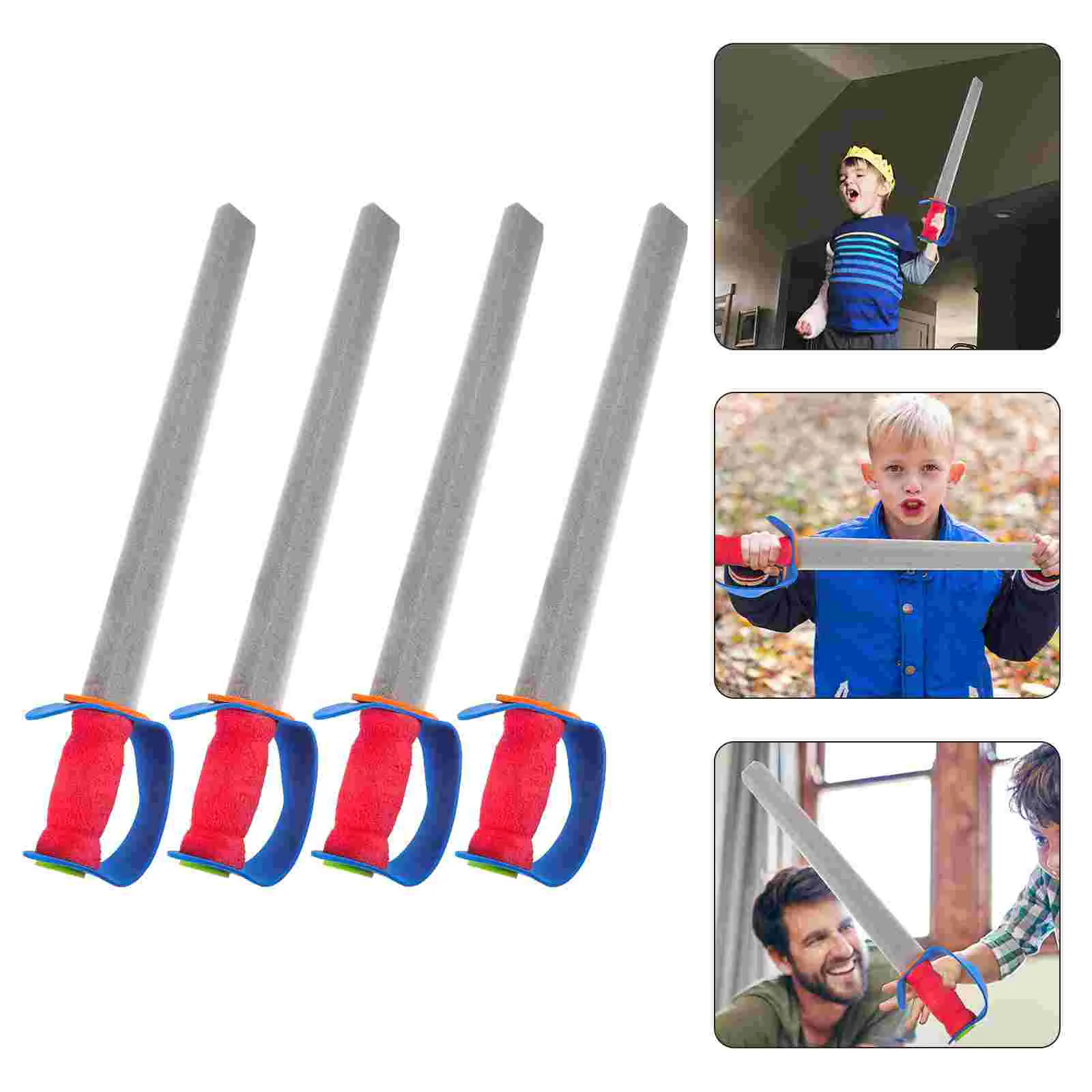 4 Pcs Safety Fencing Toys Kids Suits for Boys Training Performance Sword Accessories Kindergarten Prop Foam Baby Swords