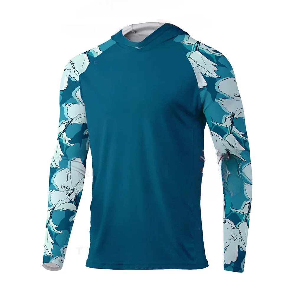 

Fishing Hoodie Shirts Men Clothes Summer Breathable Long Sleeve Fishing Jersey Sun Protection Fishing Shirts