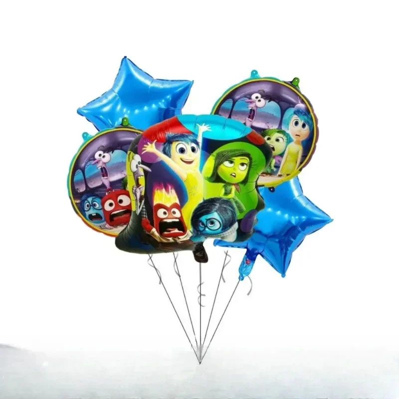 Disney Inside Out 2 Foil Balloons Happy Birthday Party Decoration Baby Shower Supplies Inflatable Helium Balloon for Kids Gifts