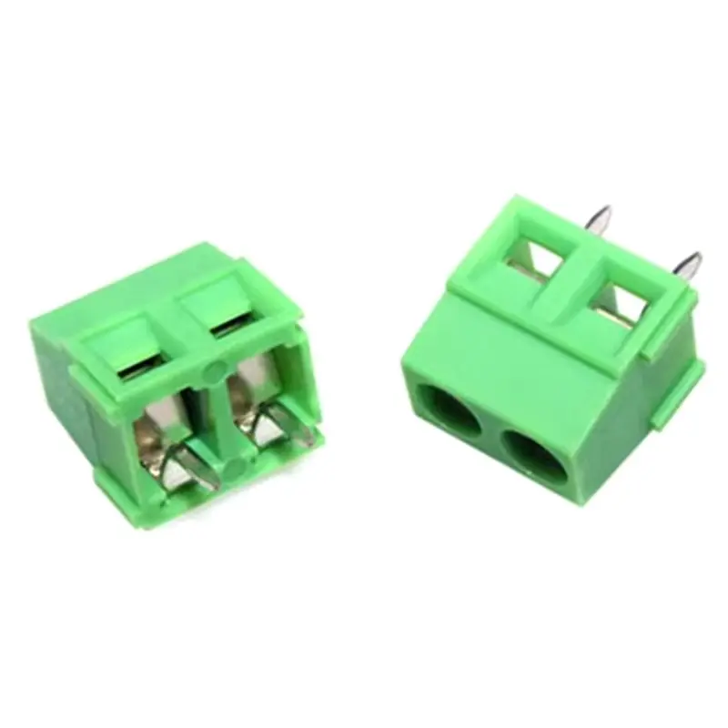 DT17 Terminal Block Connector 100pcs KF127-3p 5mm Pitch 300V 10A PCB Wiring Green Splicing Type