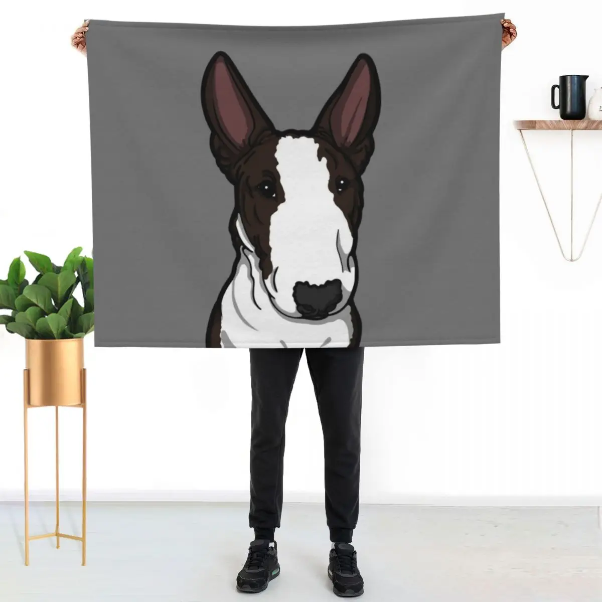 Frank The English Bull Terrier Throw Blanket Beach Cute Plaid Blankets Sofas Of Decoration Furrys Luxury Throw Blankets