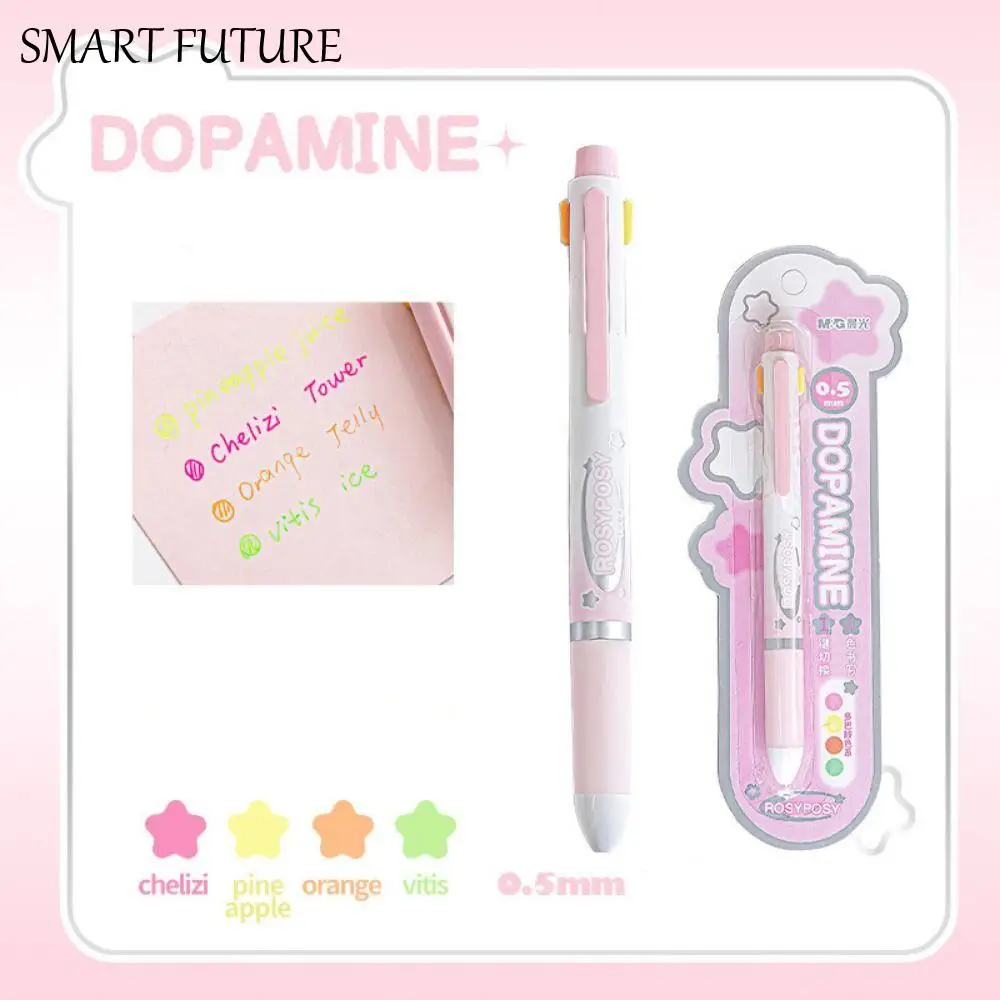 

Многофункциональная шариковая ручка «четыре в одном», 0,5 мм, свинцовый сердечник, тонкая вспышка, четырехцветная гравитационная ручка, креативный карандаш