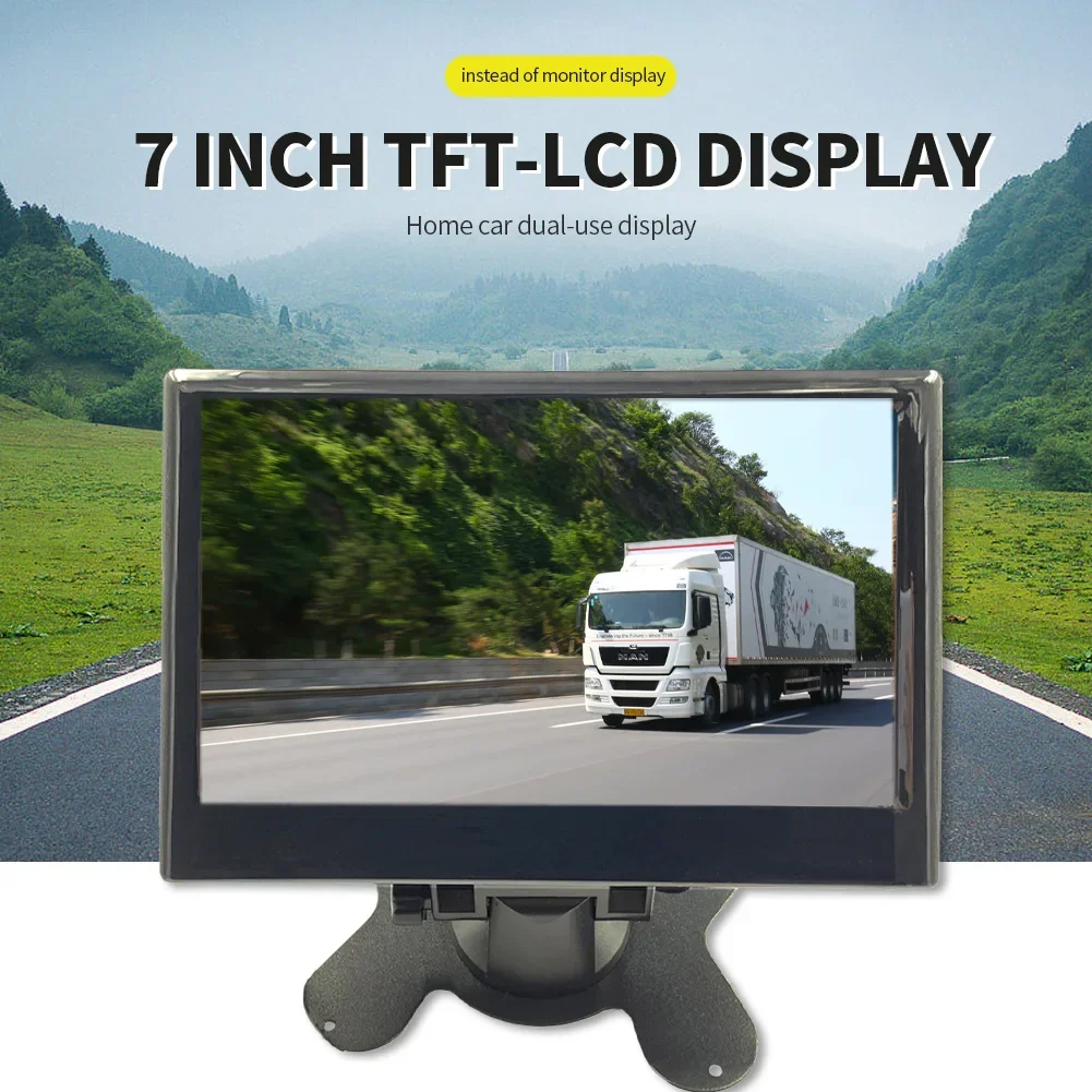 7 Inch Car Monitor TFT LCD Color Screen Car Rear View Camera Safe Parking Reversing Rear-view Display Monitor Support Car Camera