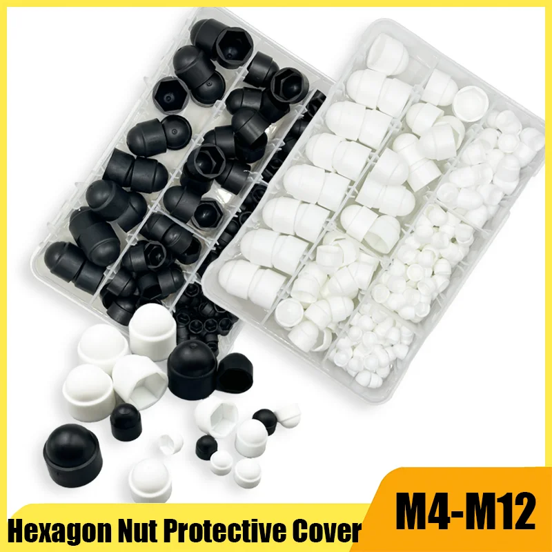 

Hex Nut Cap PE Plastic Hexagon Protection Cap Cover M4 M5 M6 M8 M10 M12 for Protect Screw Bolt Nut Car Wheel Exterior Decoration