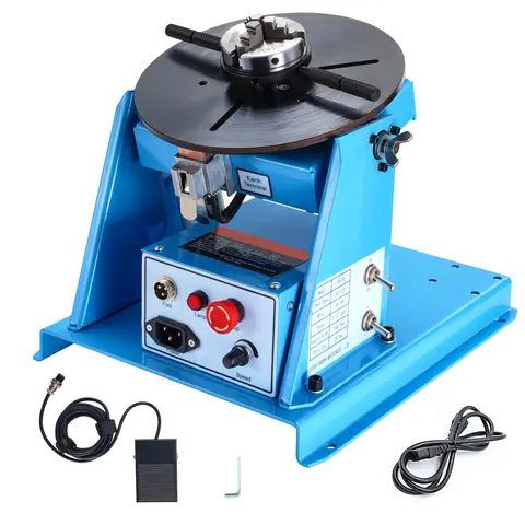 SucceBuy Rotary Welding Positioner 10KG Turntable Table Portable Welder Positioning Machine Cutting Grinding Assembly Testing