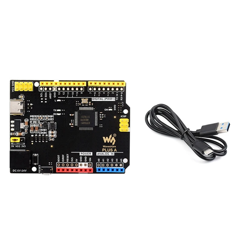 Waveshare R4 Plus Development Board R7FA4M1AB3CFM R7FA4 Plus A Compatible With For Arduino UNO R4 Minima R7FA4 Plus A