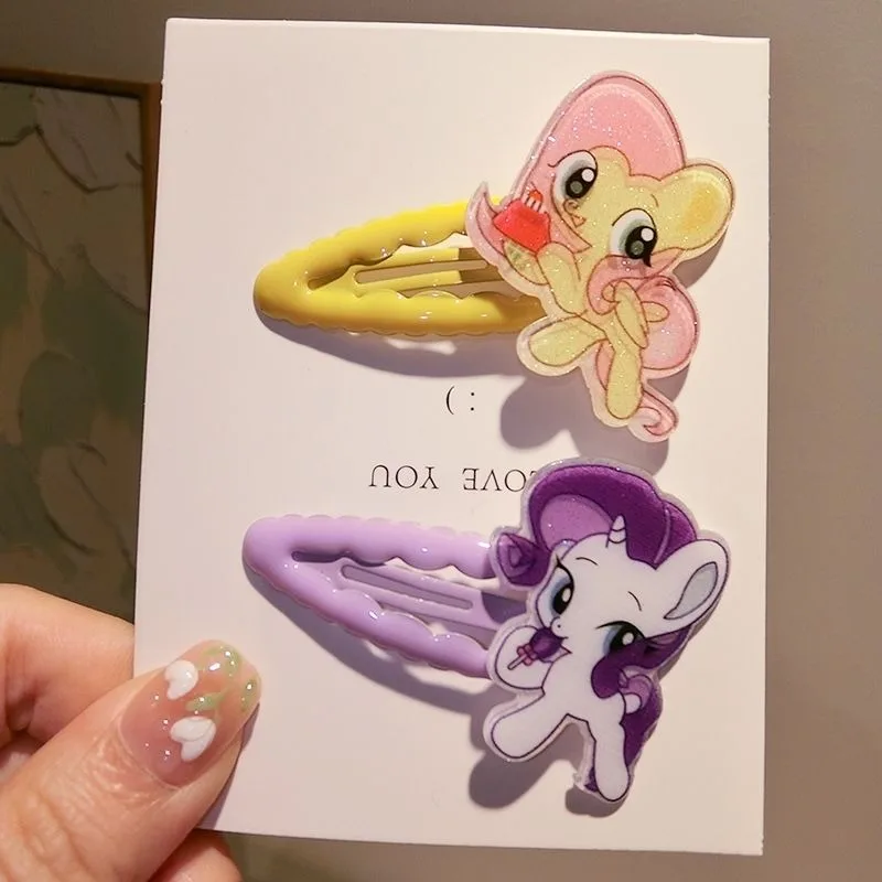 Hasbro PONY เล็กๆสีรุ้ง PONY Dash PIE PIE fluttershy rity สร้างสรรค์การ์ตูนคลิปผมเป็นลอนของเด็กน่ารักน่ารัก Kawaii headdress